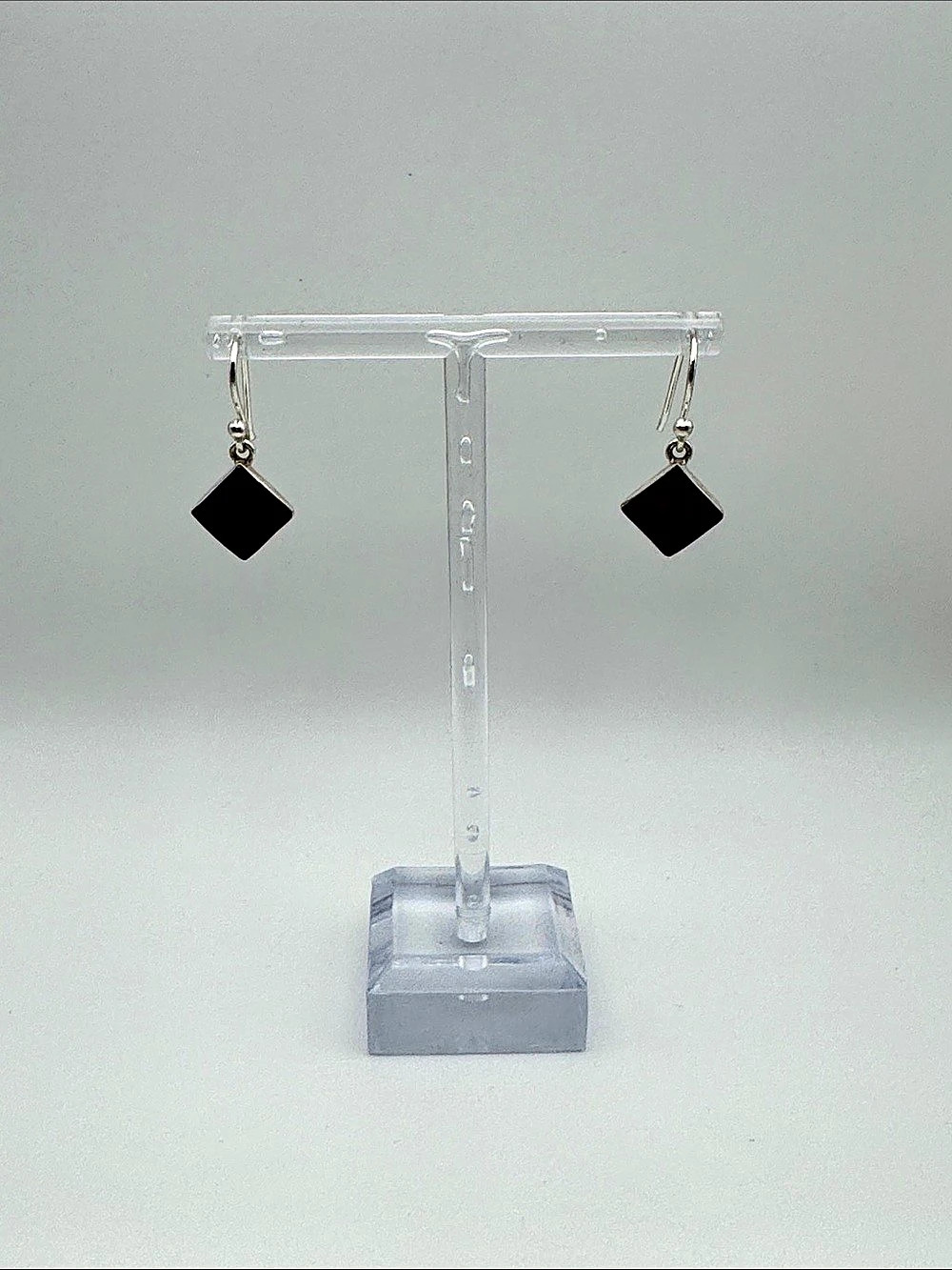 Purple Square Drop Earrings 950 Like New